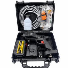 Pistol de spălat cu presiune AT PERFORMANCE® 36V, cu 2X acumulator, 25 bari, 240 l/h, mobil, multifuncțional, cu accesorii