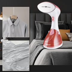 Fier de Călcat Vertical cu Abur HALEY HY-314, 1500W, Design Compact, Încălzire Rapidă în 25 Secunde și Performanță Profesională, Alb/Roz