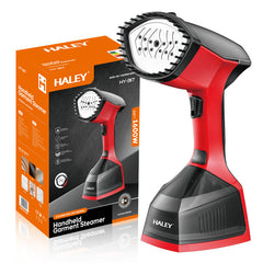 Fier de Calcat cu Abur HALEY, 1600W, Design Compact, Incalzire Rapida in 15 Secunde si Performanta Profesionala, Rosu/Negru