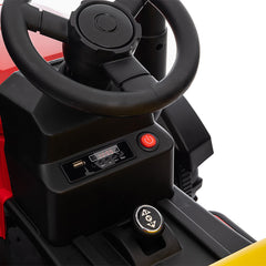 Tractor Electric cu Telecomandă pentru Copii KIDOO, cu Remorcă și Gard, Far, Sunet Motor, Claxon, MP3/USB – 3-6 Ani