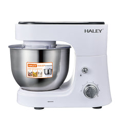 Mixer Profesional HALEY HY-2409, 1200W, Bol 6L Inox, 6 Viteze + Pulse, Alb/Inox, Silențios, Protecție Întrerupere