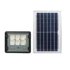 Proiector Solar LED HNY 800W cu Panou Fotovoltaic Separat, Telecomandă, Senzor de Mișcare, IP66, 6500K