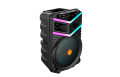 Boxa Portabila AT PERFORMANCE®, cu Lumini RGB, cu Maner, Putere 100W, MP3, USB, Bluetooth, TF, WIFI, Slot Microfon, Karaoke, Acumulator, Negru