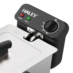 Friteuza Electrica HALEY HY-2504 cu Capacitate de 3L, Termostat Reglabil si Design din Otel Inoxidabil