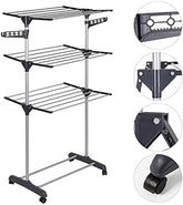 Uscator Vertical pentru Rufe Haine Mobil GRI