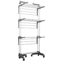 Uscator Vertical pentru Rufe Haine Mobil GRI