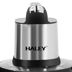 Tocător Electric HALEY HY-1248, 1500W, Bol Inox 8L, 4 Lame din Oțel Inoxidabil, 3 Trepte de Viteză, pentru Carne și Legume