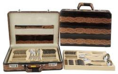 Set tacam in diplomat 72pcs Inox Auriu