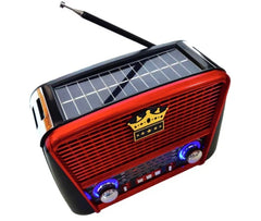 Radio Portabil Golon RX-BT455S cu Bluetooth, USB/SD, Panou Solar și Lanternă