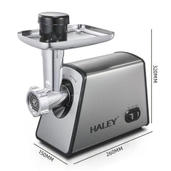 Mașină de Tocat Carne HALEY 2600W, Cutter cu Torsiune Mare, Oțel Inoxidabil, Port Mare de Alimentare, Ușor de Curățat