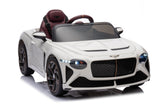 Mașinuță electrică copii Bentley Bacalar oficial licentiat, Kidoo, 12V, 2 motoare, telecomandă 2.4G, LED, USB, Bluetooth, 3-8 ani