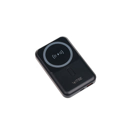 Baterie Externa Wireless Vitse Slim by Vitse 12.000 mAh, Compatibila iPhone 12-15 Pro si Android, Power Bank fast charger, incarcare Wireless QI 20W, Portabila, Cablu Type-C, Alb