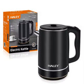 Fierbător Electric HALEY, Portabil din Inox de 3L, 1800W, încălzire Rapidă cu Oprire Automată, Negru