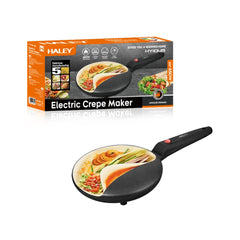 Tigaie Electrică pentru Clătite HALEY, 650W, Gătire Fără Ulei, Suprafață Mare, Buton Intuitiv, Mâner Termorezistent