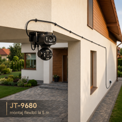 Camera Supraveghere WiFi JORTAN JT-9680 6MP Dual-Head PTZ + Cablu 5m Cadou