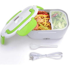 Caserola Termica pentru Mancare cu 2 Compartimente, AT PERFORMANCE, Volum 1 5L Putere 40W Pana la 50 Grade Verde.