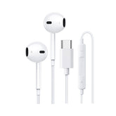 Căști In-Ear cu Microfon și Control Integrat, Conector Type-C, Alb, 1.3m – Sunet Hi-Fi, Compatibile Android & Huawei