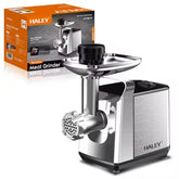 Mașină de Tocat Carne HALEY, 2600W, Unelte Metalice, Carcasă din Oțel Inoxidabil, Argintiu