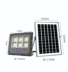 Proiector Solar LED HNY 800W cu Panou Fotovoltaic Separat, Telecomandă, Senzor de Mișcare, IP66, 6500K