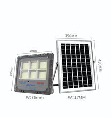 Proiector Solar LED HNY 1000W cu Panou Fotovoltaic Separat, Telecomandă, Senzor de Mișcare, IP66, 6500K