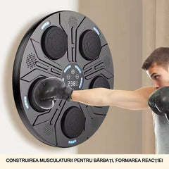 Box Muzical Electronic AT PERFORMANCE®, Conexiune Bluetooth, pentru Copii si Adulti, Antrenamente de Box si Fitness, Manusi Incluse, Incarcare USB, Negru