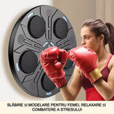 Box Muzical Electronic AT PERFORMANCE®, Conexiune Bluetooth, pentru Copii si Adulti, Antrenamente de Box si Fitness, Manusi Incluse, Incarcare USB, Negru