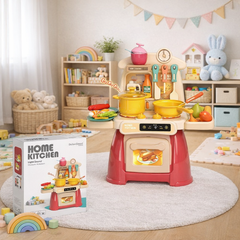 Bucătărie de jucărie copii Home Kitchen 27 piese cu lumini și sunete