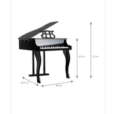 Pian din lemn cu scaunel pentru copii, 30 de clape