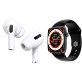 Pachet Smartwatch Ultra + Căști Wireless AT PERFORMANCE® – Ceas Inteligent cu Apeluri, Monitorizare Sănătate, 7 Curele, Husă și Încărcător Wireless