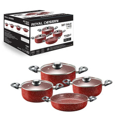 Set Oale Granit Antiaderent AT Performance Royal MN-322, 7 Piese, Marble Non-Stick