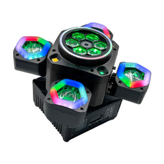 Proiector de Lumini Party 4-în-1 RGBW cu Laser și Stroboscop, 65W