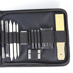 Set de desen, AT PERFORMANCE, Creioane H&B Sketch, Carbune, Grafit, Accesorii, penar practic