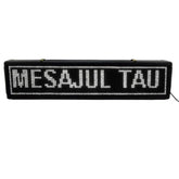 Reclama luminoasa cu LED-uri albe, pentru exterior si interior, 100x40 cm, text personalizabil