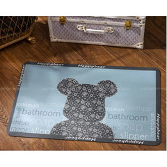 Covor de baie antiderapant, At Performance, Substrat absorbant si uscare rapida, Usor de curatat, Dimensiuni 40 x 60 cm, Calitate Premium, Albastru