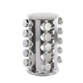 Set 20 recipiente, At Performance, pentru condimente, cu suport inox rotativ, argintiu