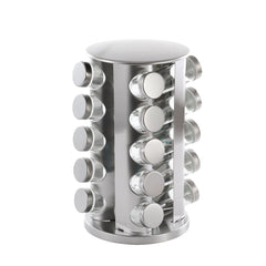 Set 20 recipiente, At Performance, pentru condimente, cu suport inox rotativ, argintiu