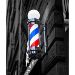 Reclama luminoasa frizerie, barber shop, Barber Pole, 99 x 25 x 20, Rosu/Alb/Albastru