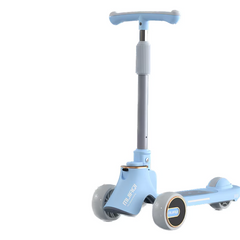 Trotineta 3 In 1, At Performance, Pentru Copii, Ghidon Reglabil Pe Inaltime, Imbunatatit, Scaun Detasabil, 3 Roti Led, Punte Antialunecare, Albastru