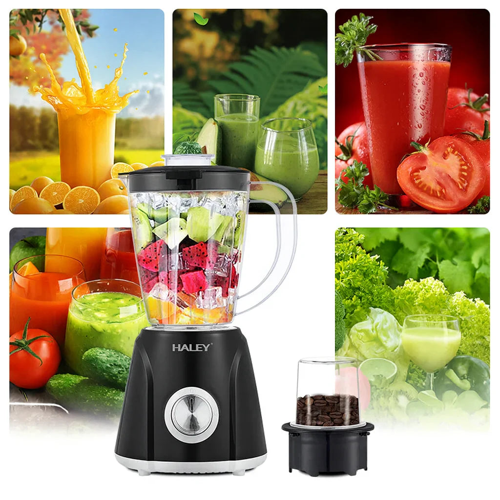 Blender Multifuncțional Haley HY-2937, 500W, 1.5L, 2-în-1 cu Râșniță