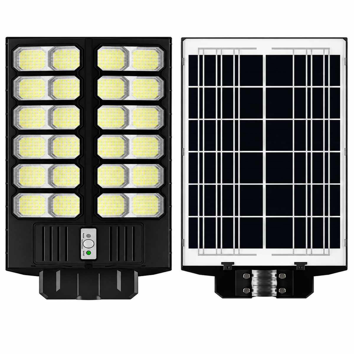 Lampă Solară Stradală LED 2400W, 800 LED-uri, Panou Fotovoltaic, Telecomandă, Suport Metalic, IP65, Lumină Rece