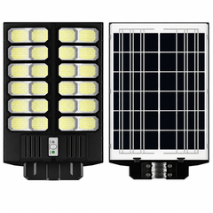 Lampă Solară Stradală LED 2400W, 800 LED-uri, Panou Fotovoltaic, Telecomandă, Suport Metalic, IP65, Lumină Rece