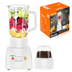 Blender Multifuncțional 2 în 1 HALEY 800W, 4 Viteze, 1L, Măcinător de Cafea, Capacitate Suc 500ml, Design Compact