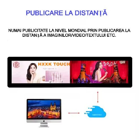 Reclama luminoasa led, AT PERFORMANCE®, Programabila, Wi-Fi, USB, P5 Full Color, 100 x 40 cm, Aluminiu/ABS