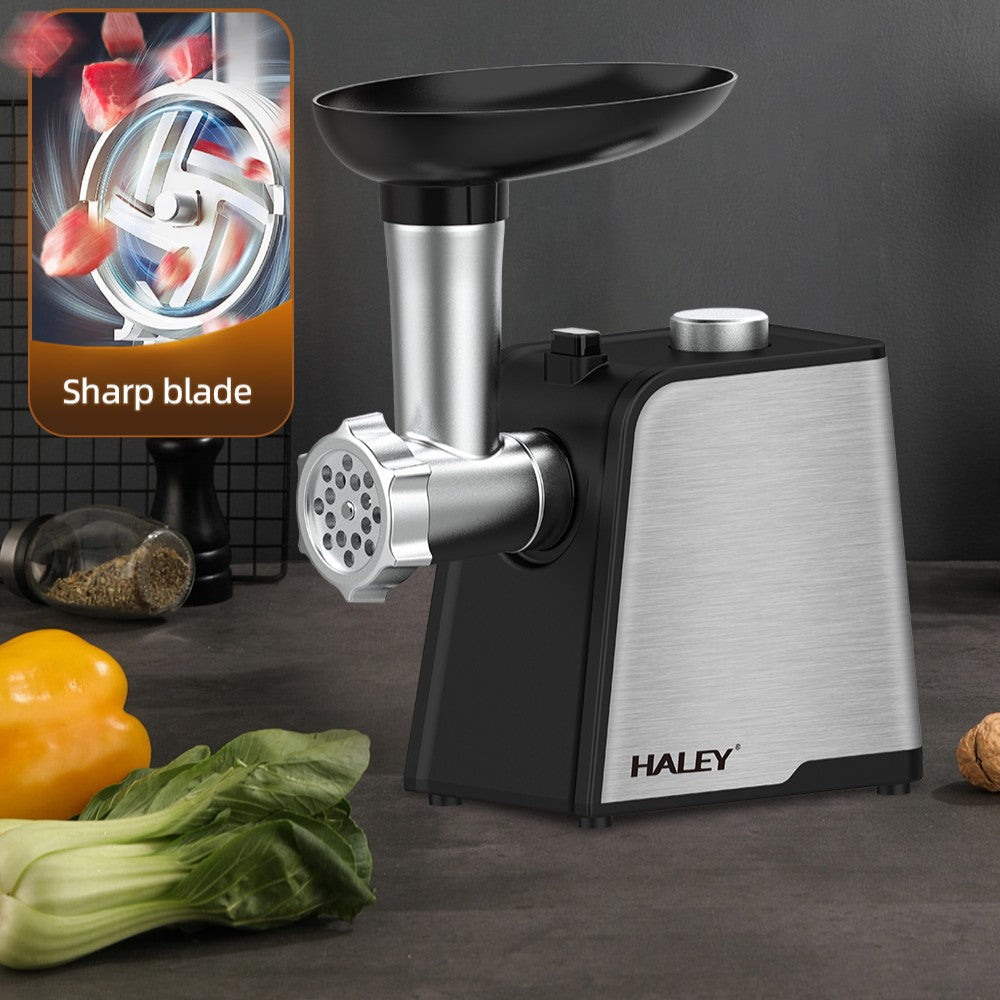 Mașină de Tocat Carne HALEY 2000W, Oțel Inoxidabil, Cutter cu Torsiune Mare, Ușor de Curățat, Port Mare pentru Alimentare