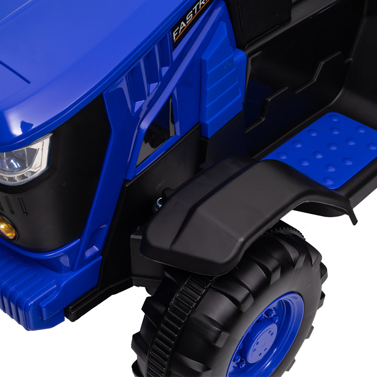 Tractor Electric cu Telecomandă pentru Copii KIDOO, cu Remorcă și Gard, Far, Sunet Motor, Claxon, MP3/USB – 3-6 Ani