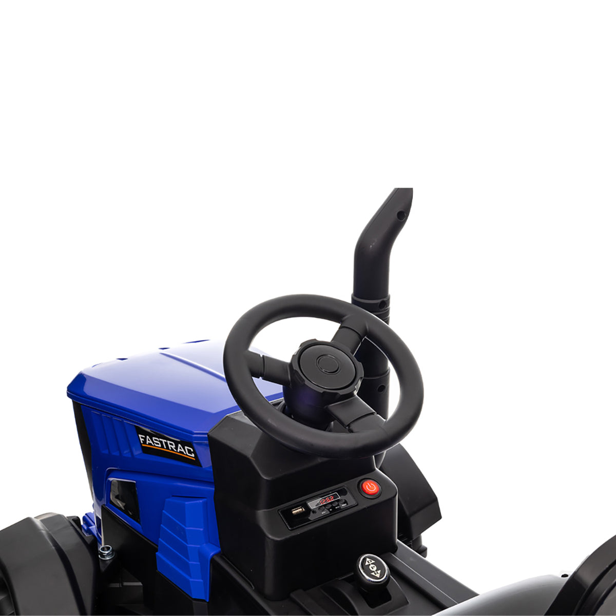 Tractor Electric cu Telecomandă pentru Copii KIDOO, cu Remorcă și Gard, Far, Sunet Motor, Claxon, MP3/USB – 3-6 Ani