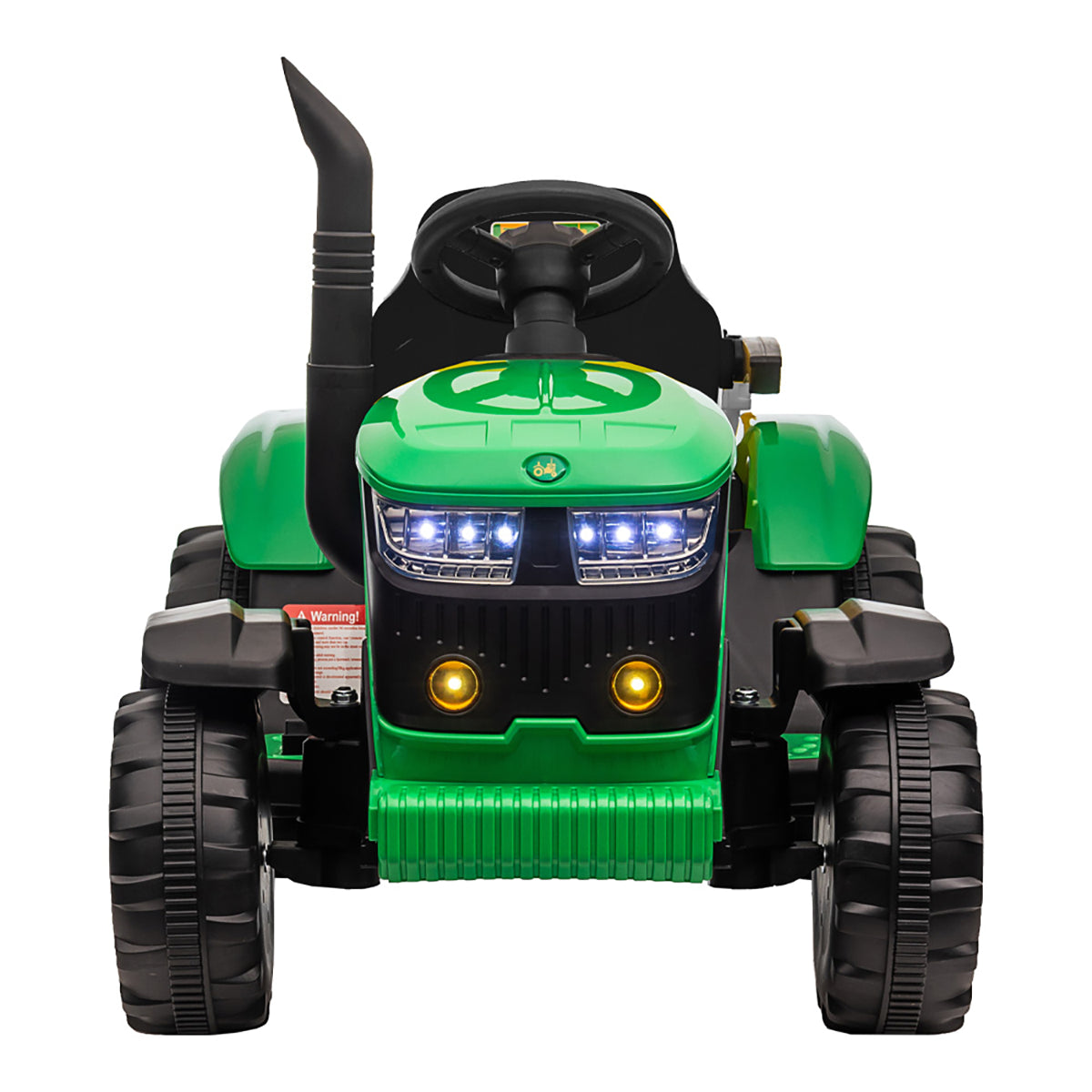 Tractor Electric cu Telecomandă pentru Copii KIDOO, cu Remorcă și Gard, Far, Sunet Motor, Claxon, MP3/USB – 3-6 Ani