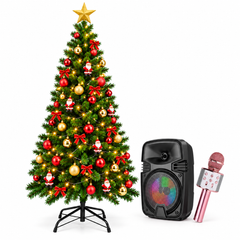 Brad artificial, 1.80 m, complet impodobit plus microfon karaoke si boxa cadou!!