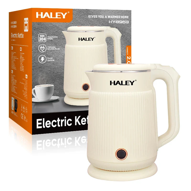 Fierbător Electric HALEY HY-8963, 2L, 1500W, Design Modern