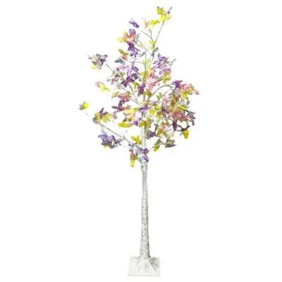 Pom Artificial cu LED-uri și Fluturi Colorați